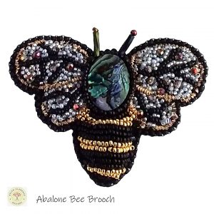 Abalone Bee Brooch