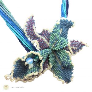 blue orchid Necklace