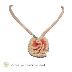 carnation flower pendant