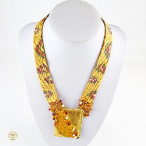 goldwork embroidered necklace B