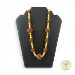Yellow Jade & Bronze Necklace